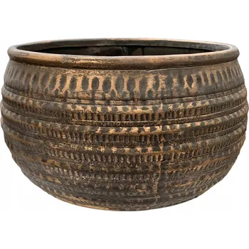 Květináč Oranžový betonový Květináč Skandi.pl 27 cm x 27 x 16 cm