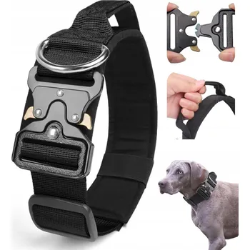 Obojek pro psa Černý obojek pro psa velikosti L, 35-55 cm, s rychloupínací sponou