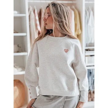 Dámská mikina Dámská mikina oversize se srdíčky LOVELISA BY1518 Barva: Žlutá, Velikost: ONE SIZE