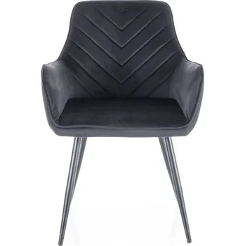 Židle Fig Velvet - Signal Bluvel 19 - Černá 57x85 cm