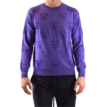 Pánský svetr Moschino pánský svetr s medvědími vzory Moschino černá | fialová 3492862