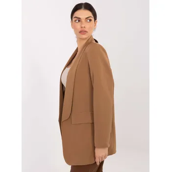 Dámská camel bunda Italy Moda hnědá | krémová 3492458