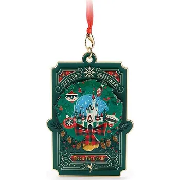 Vánoční dekorace DISNEY Kovová ozdoba s hradem Disney