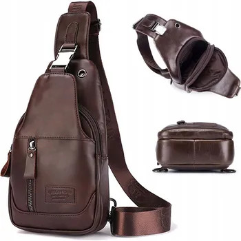 BULLCAPTAIN KOŽENÁ TAŠKA PŘES RAMENO Z HOVĚZÍ KŮŽE, TAKTICKÁ