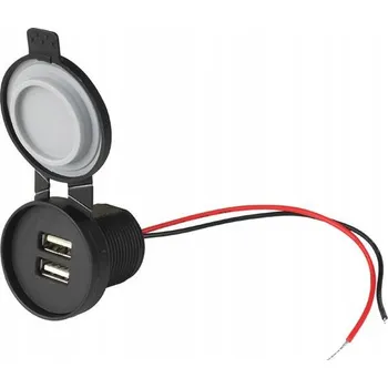 LXG531 USB Nabíječka x2 montážní zásuvka do auta 12V 24V