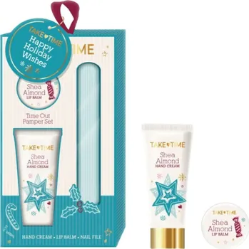 Péče o ruce TAKE TIME Shea Almond krém na ruce 50 ml + balzám na rty 7 g + pilník