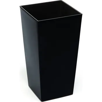 Květináč Květináč plast černý Lamela 19 cm x 19 x 36 cm