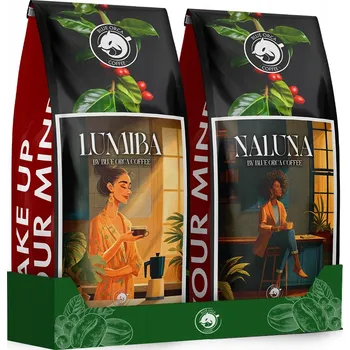 Káva zrnková 1kg x2 Lumiba+Naluna LIMITED Edition 100% Arabica Blue Orca