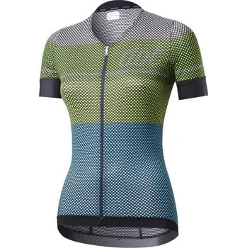 cyklistický dres Dotout dámský cyklistický dres glory w jersey - white-green-lime-light blue Velikost: XL