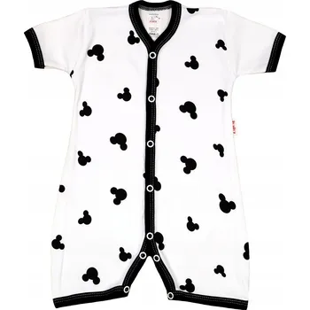 Kojenecký overall OBLEČENÍ OVERAL RUKÁVEM, bílé Mouse 74 KLEKLE