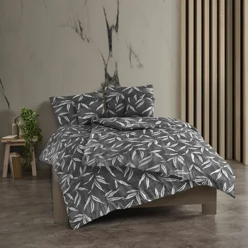 Povlečení Kvalitex Bavlněné povlečení Osaka šedá, 240 x 220 cm, 2 ks 70 x 90 cm