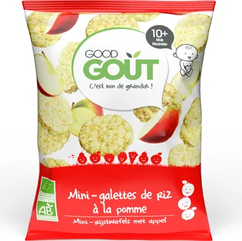 dětská jídelní sada GOOD GOUT Bio Mini rýžové koláčky s jablky 40g Expirace