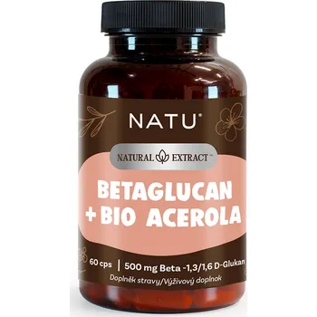 Přírodní produkt BETAGLUKAN 500 mg a BIO ACEROLA 60 kaps. NATURAL EXTRACT - NATU
