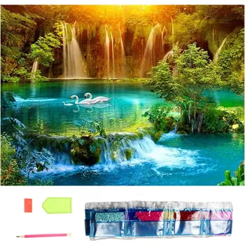 Diamantový obrázek malování 30x40cm - Vodopád