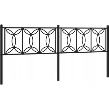 Kovové čelo , černé, 200 cm