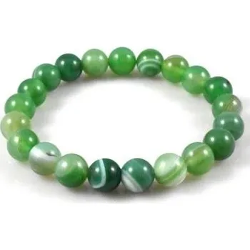 ACHÁT ZELENÝ - náramek kuličky 8 mm MINERÁLNÍ KAMENY