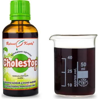 Doplněk stravy Bylinné kapky s.r.o. CHOLESTOP - bylinné kapky - tinktura 50 ml BYLINNÉ KAPKY