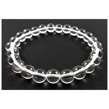 KŘIŠŤÁL - náramek kuličky 8mm - MINERÁLNÍ KAMENY