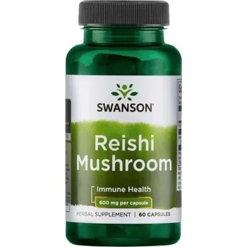 Přírodní produkt REISHI houba - mushroom 60 kapslí SWANSON