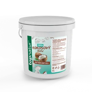 Rostlinný olej 100% Kokosový olej 1000 g - 1 litr TOPNATUR