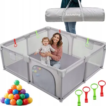 Dětská ohrádka Dětská ohrádka Harmony 150x180 cm s úchyty a 50 míčky