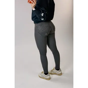 Dámské oblečení GoldBee Zateplené Legíny Push-Up Pro Koženkové Animal Grey Barva: Grey, Velikost: L