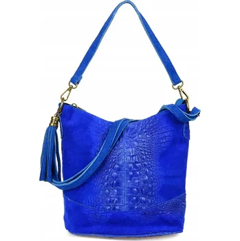 Kabelka Beltimore shopper kabelka z pravé kůže modrá