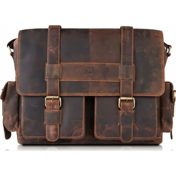 Pánská aktovka Paolo Peruzzi taška na notebook přírodní kůže bez vzoru