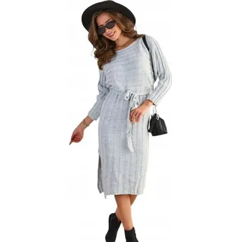 Dámské šaty SU ŠEDÉ SVETROVÉ ŠATY Univerzální