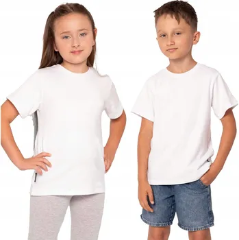 Chlapecké tričko MAZE DĚTSKÉ BAVLNĚNÉ TRIČKO S KRÁTKÝM RUKÁVEM BÍLÉ VELIKOST 146