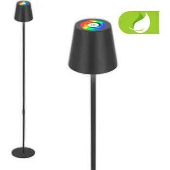 Stojací lampa BRILONER Coloris RGBW LED stojanová bezdrátová lampa, stmívatelná, dotykový vypínač, antracit 1507015