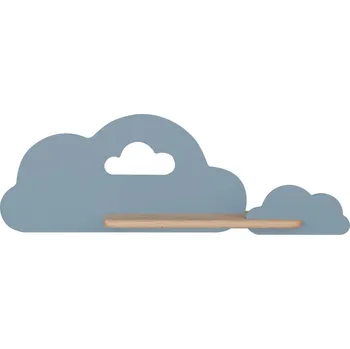 Nástěnné svítidlo Dětské nástěnné LED svítidlo s poličkou CLOUD - 5W, 4000K (denní bílá), modrá