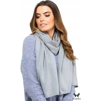 Šála ŠÁLA 05 dámská ZIMNÍ velká MĚKKÁ POLSKÝ KAMEA 180 x 40 cm ŠEDÁ