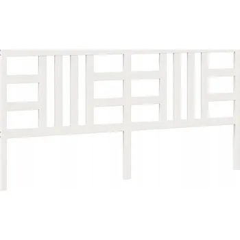 VidaXL Čelo postele, bílé, 206x4x100 cm, masiv