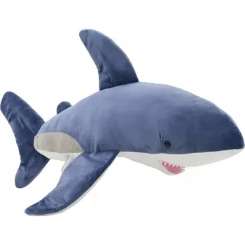 plyšák PLYŠOVÝ ŽRALOK BÍLÝ PLYŠOVÝ MAZLÍČEK PŘÍTULNÍČEK MODRO-BÍLÝ