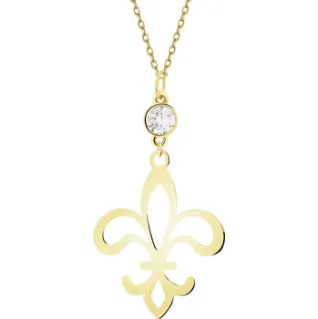 Přívěsek Zlatý přívěsek se zirkonem - lilie - AP544-0689