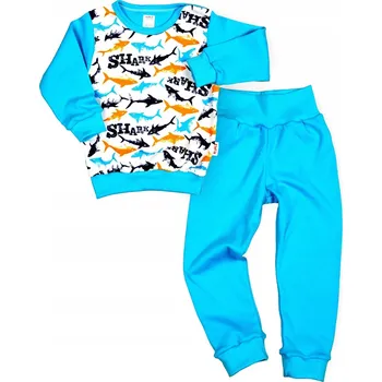 Dívčí pyžamo Dětské pyžamo ŽRALOCI žralok vel. 128 KLEKLE