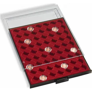 Leuchtturm MB - box, na 54 mincí 2€ bez bublinek - průměr 25,75 mm