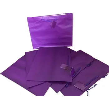 Dárková taška Laminovaná dárková taška L, 38x29 cm, fialová.