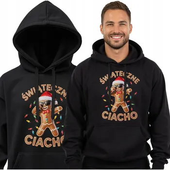 Pánská mikina MIKINA S KAPUCÍ PÁNSKÁ VÁNOČNÍ DÁREK VÁNOČNÍ TANČÍCÍ PERNÍČEK SUŠENKA X