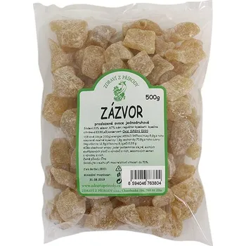 Sušená potravina ZÁZVOR kostky proslazený 500 g ZDRAVÍ Z PŘÍRODY