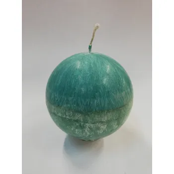 Svíčka Svíčka vonná z palmového vosku - koule 10 cm - zelená