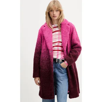 Dámský kabát Kabát s příměsí vlny Desigual ICECREAM 25WWEW64 růžová 42A, vel. XL