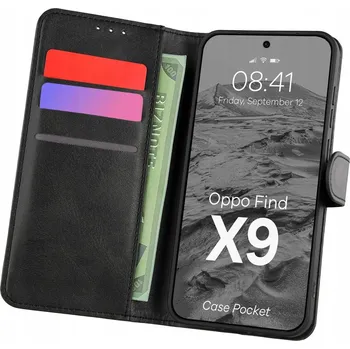 Pouzdro na mobilní telefon Flipové pouzdro Bizon pro Oppo Find X9, černé