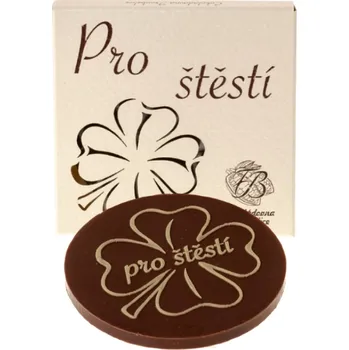 Čokoláda ČOKOLÁDOVÝ ČTYŘLÍSTEK "Pro štěstí" - 51% MLÉČNÁ čokoláda 18 g ČOKOLÁDOVNA TROUBELICE