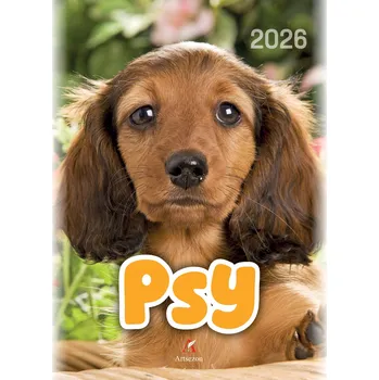 Kalendář Nástěnný kalendář B4 PSI PEJSCI 2026 Vícelistý Měsíční 23 x 31 cm