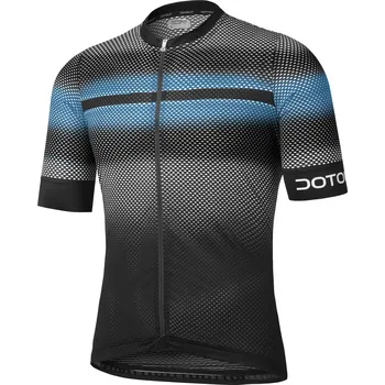 cyklistický dres Dotout cyklistický dres futura jersey - black light blue Velikost: M