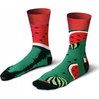 Pánské oblečení PÁNSKÉ PONOŽKY barevné, zábavné, vtipné, NESPAŘOVANÉ - Melouny *39-41