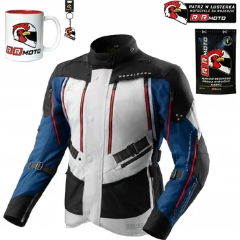 Moto bunda Textilní bunda REBELHORN Hardy 3.0 Modrá/Šedá/Červená M