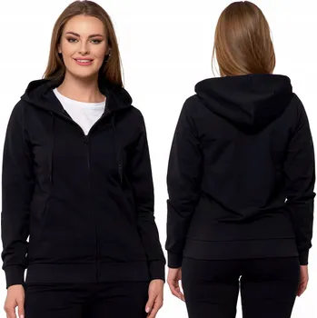 Dámská mikina Dámská sportovní bavlněná Mikina s kapucí MORAJ Kapuce velikost 2XL, černá